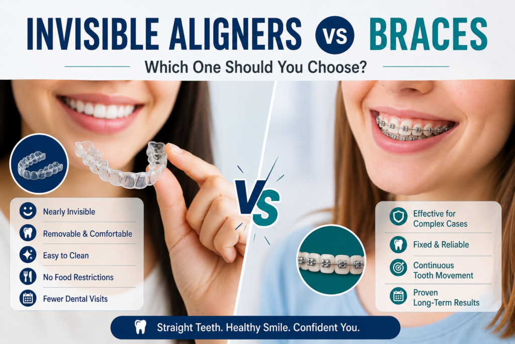 Invisible Aligners vs Braces – Which One Should You Choose?